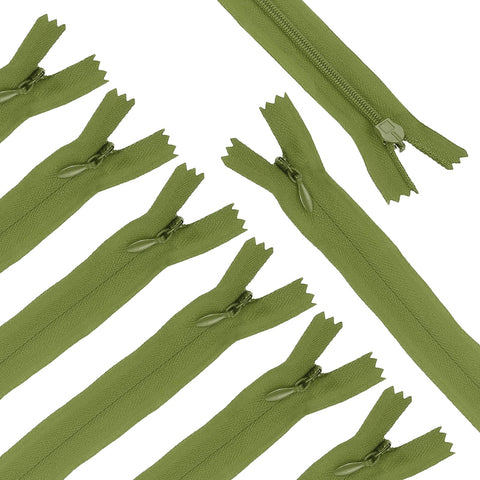 sourcing map 10Pcs 30cm/12-Inch Nylon Coil Zippers, #3 Closed End Separating Jacket Zippers Bulk Frame Replacement for Tailor Sewing Bag Craft
