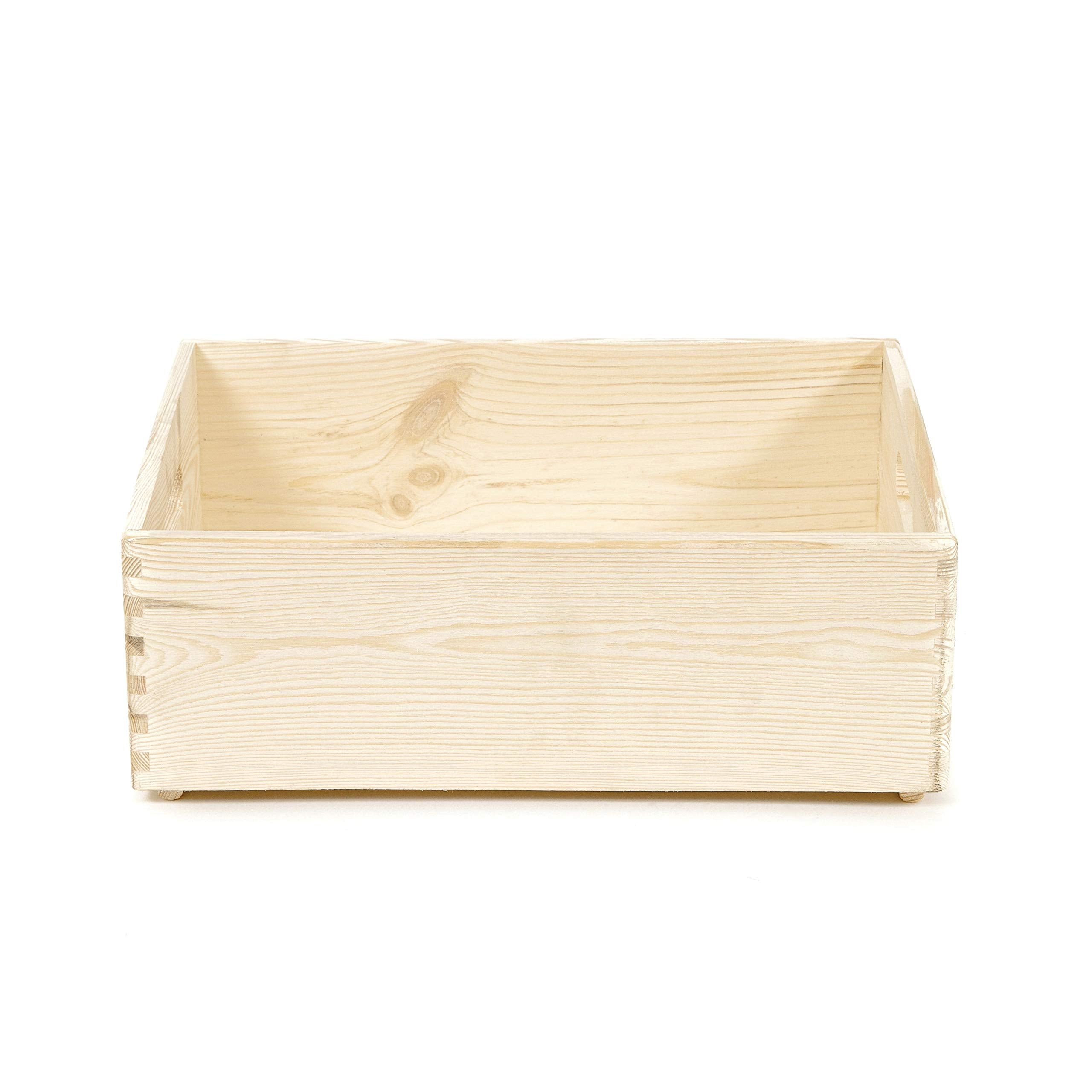 Compactor Skyr Cardboard Box - Nature Collection, Large 40X30X14(H) cm, Natural Pine Wood, RAN6475