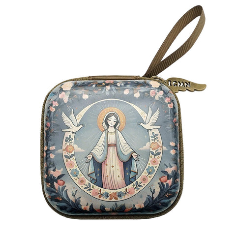 JDIEOQA Multipurpose Prayer Rosary Storage Bag Portable Square Case For Temple Spiritual Gatherings Bead Storage Bag