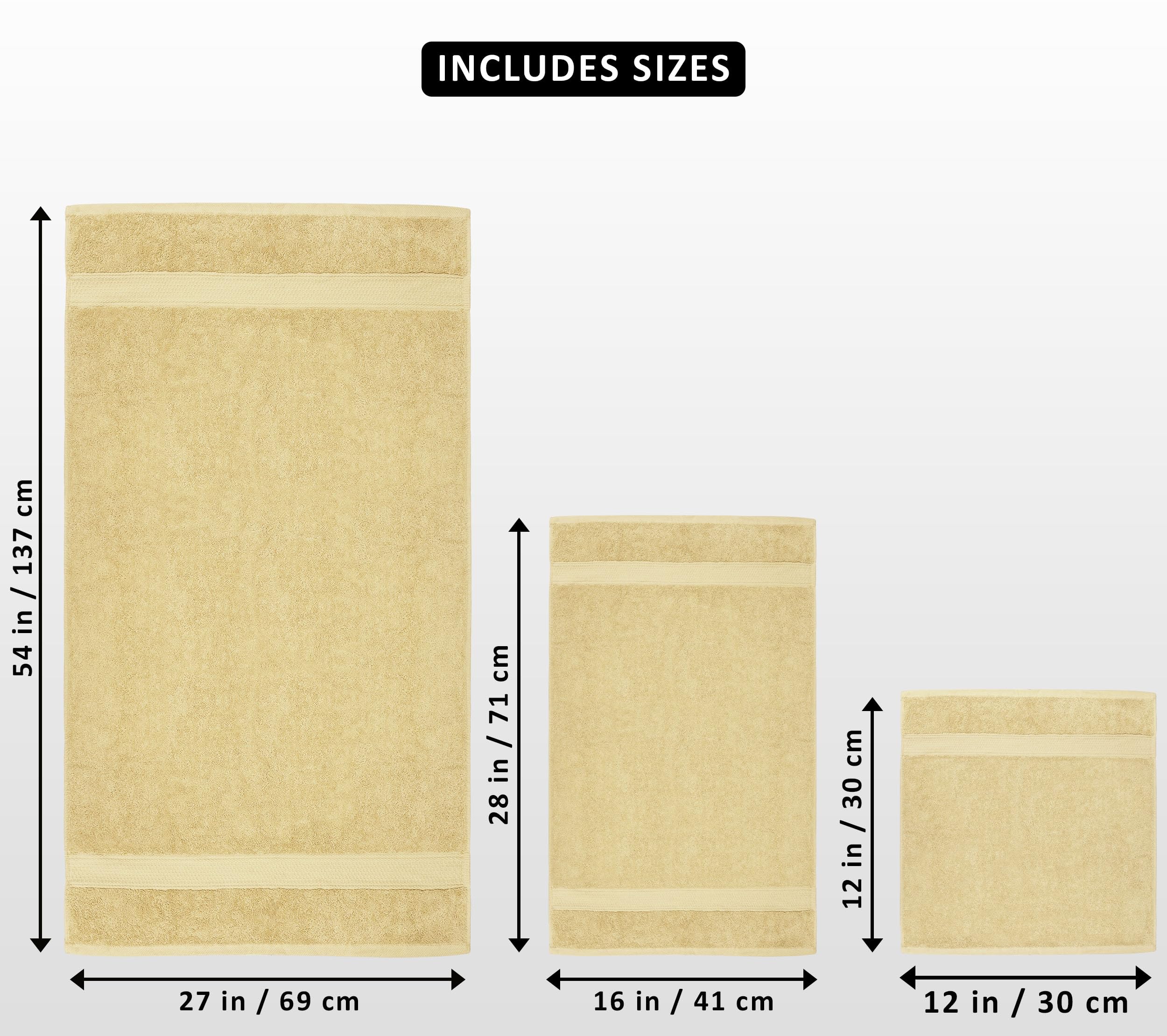 Utopia Towels 8-Piece Premium Towel Set, 2 Bath Towels, 2 Hand Towels, and 4 Wash Cloths