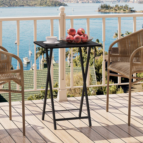 HOOBRO Side Table, TV Tray, Folding Snack Table for Eating at Couch or Bed, Sofa Laptop Table for Small Space, Living Room, Bedroom, Sturdy
