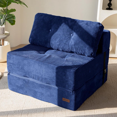 MAXYOYO Folding Sofa Bed, Convertible Sofa Bed with High-Density Support Foam, Portable 4 in 1 Fold Out Chair to Floor Lounger