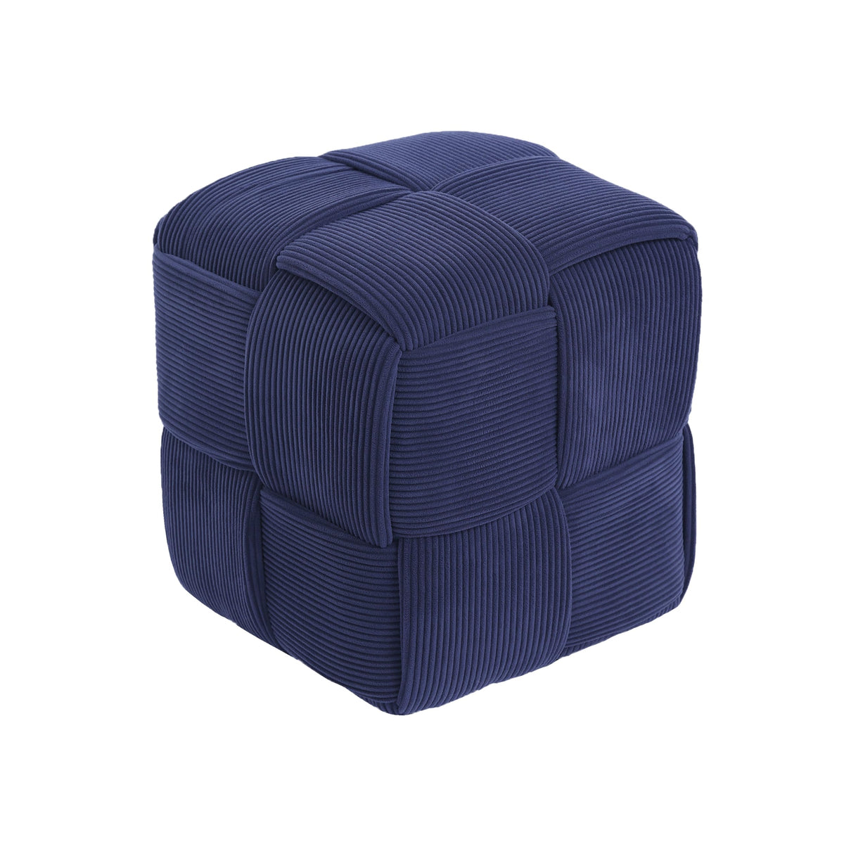 Cmishe Ottoman Foot Rest Soft and Comfortable Ottoman Square Corduroy Woven Design Sofa Stool