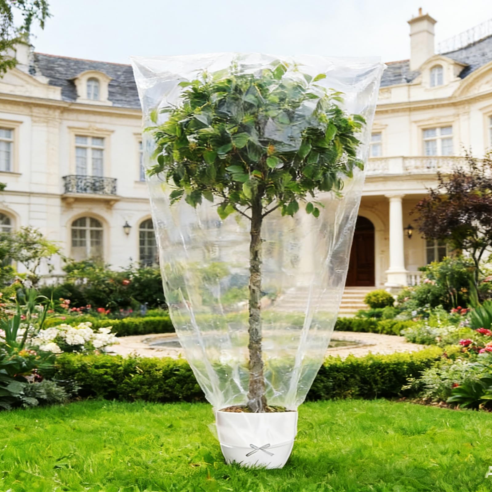 Extra Large Clear Plastic Bags - 150 x 150cm 5 Pack Heavy Duty Large Plastic Storage Bags with Zip Ties