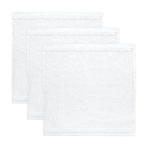 Frottana Pearl soap cloth 30 x 30 cm made of 100% cotton, snow 3er set