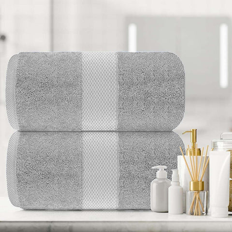 Hieftan Towels Bath Sheet Set – 100% Cotton Pack of 2 Extra Large Bath Sheets Towel 600gsm Highly Absorbent Rapid Dry Super Sheets for Bathroom 140 X