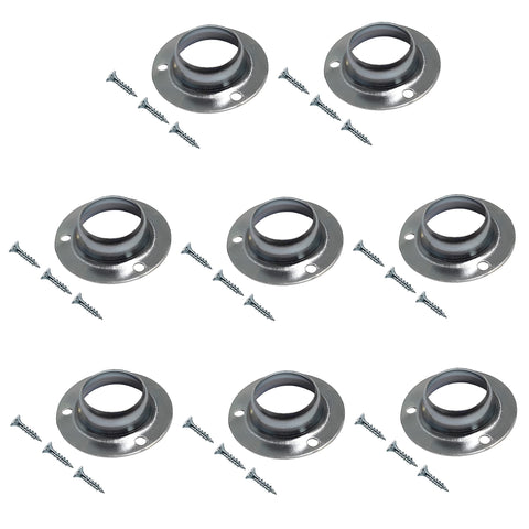 TERF® Curtain Wardrobe Rod Pole Holder Socket for Up to 19mm Diameter Curtain Rail Wall Mount Rod Pole Holder Shower Curtain Closet Lever Rail Socket