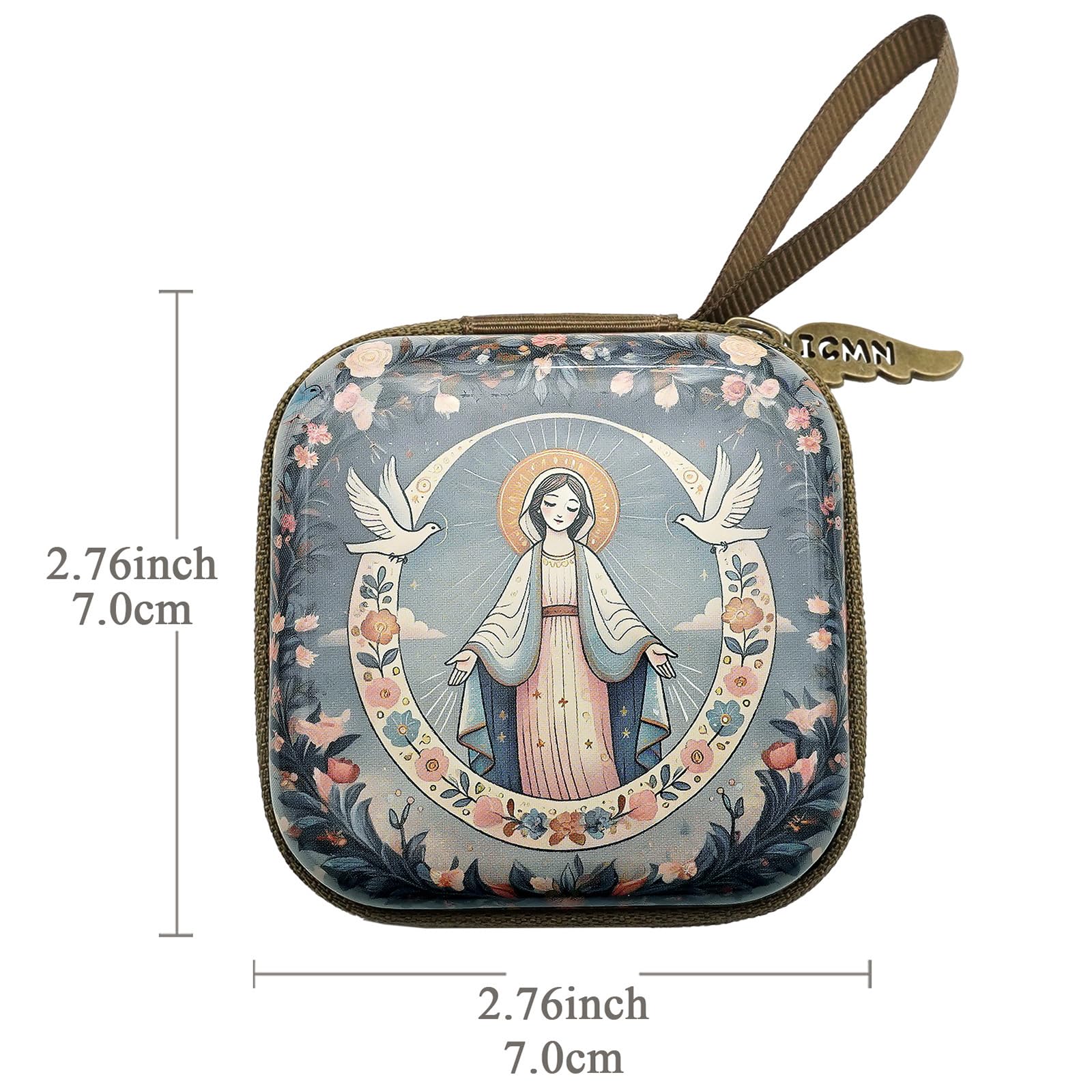 JDIEOQA Multipurpose Prayer Rosary Storage Bag Portable Square Case For Temple Spiritual Gatherings Bead Storage Bag