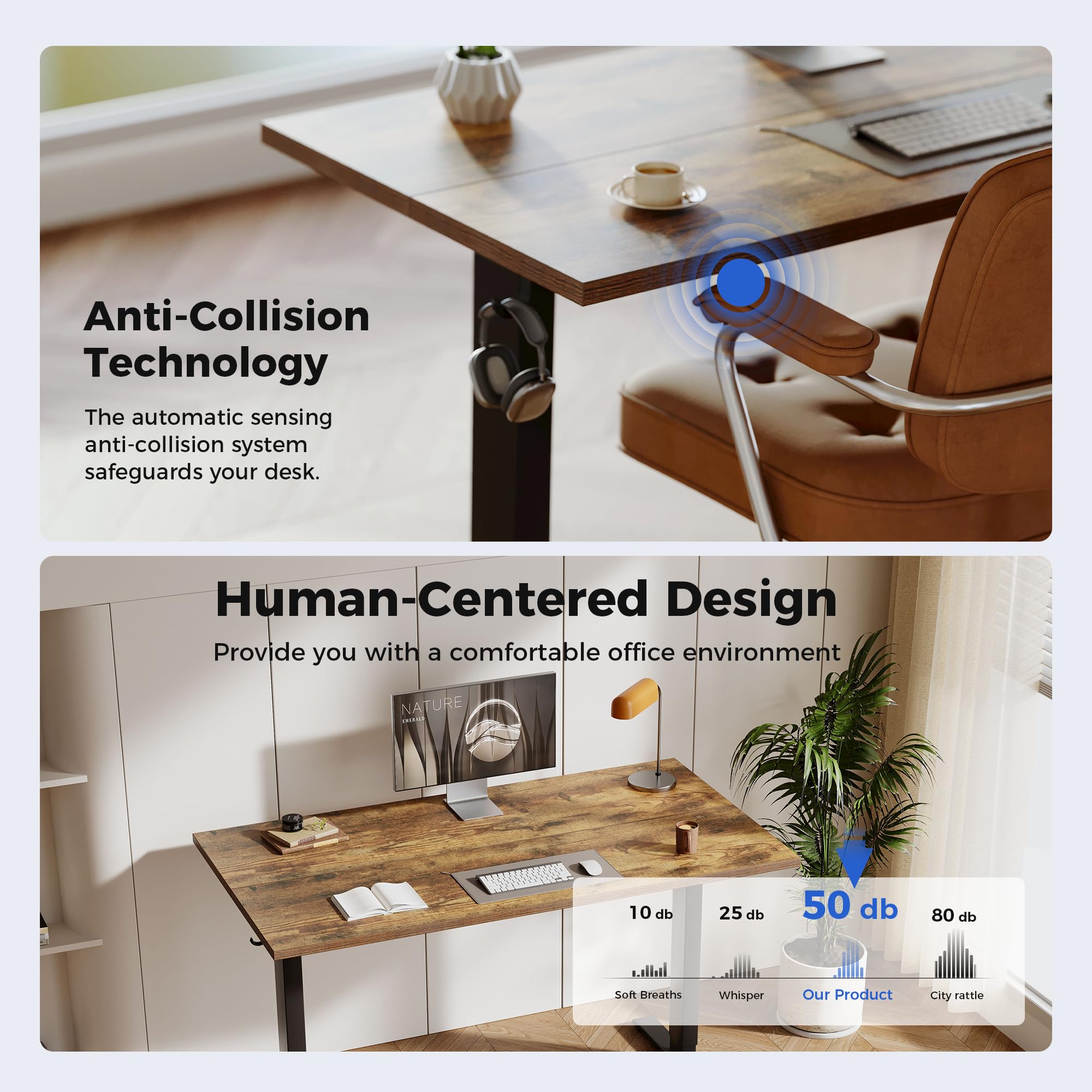 Agilestic Electric Standing Desk, 2 Memory Buttons, 100x60cm