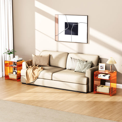 solaround Acrylic Side Table, 45 x 30 x 58 cm, Orange