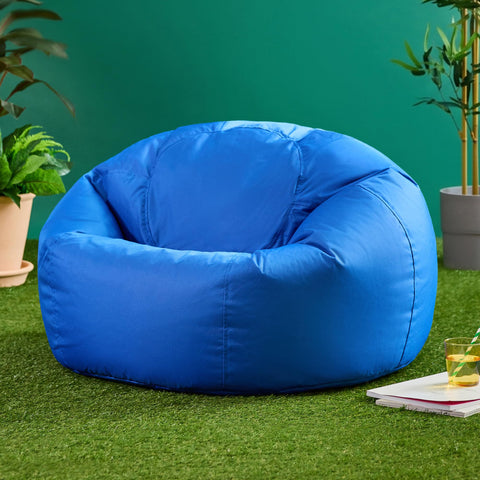 Bean Bag Bazaar Kingston Outdoor Bean Bag with Filling Included, Blue