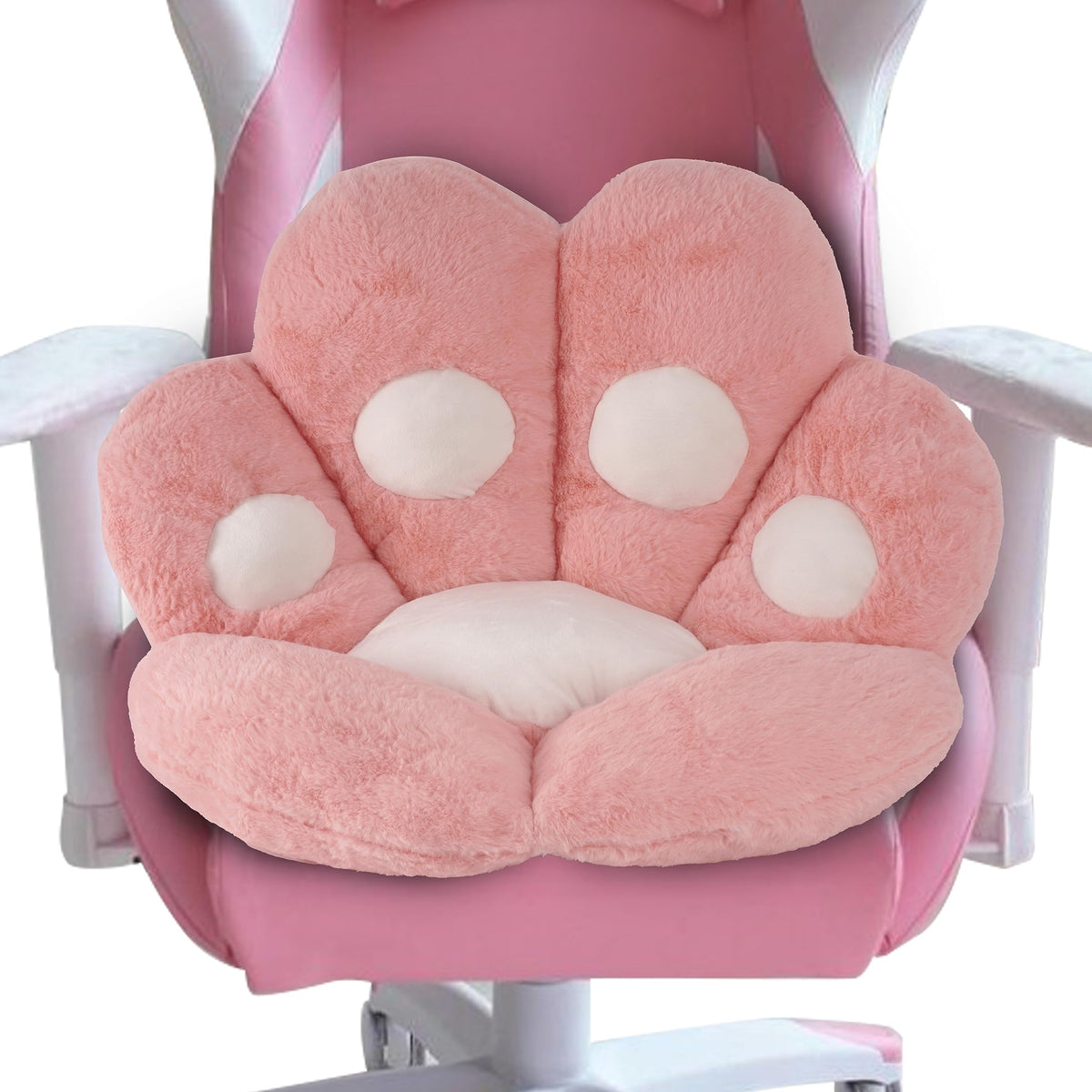 FlyGulls Cat Paw Cushion for Computer Gaming Office Chairs Pink 70x80 cm