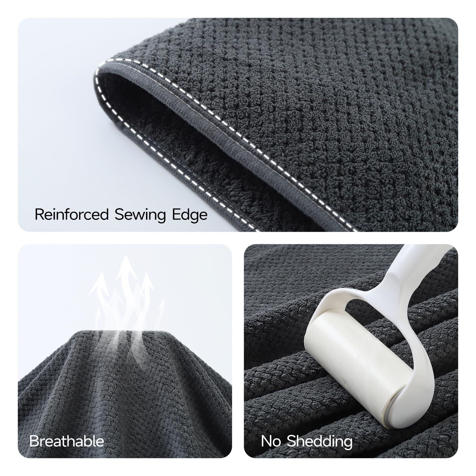 REDKISS 2-Pack Extra Large Bath Towels-100x200CM Microfibre Towel for Adult