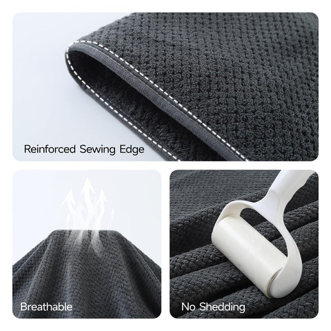 REDKISS 2-Pack Extra Large Bath Towels-100x200CM Microfibre Towel for Adult