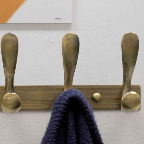 HONSKY Wall Mounted Coat Rack 94cm - Heavy Duty Metal 10 Double Hooks, Sturdy Hook, Space-Saving Coat Hanger for Hallway/Entryway/Bedroom