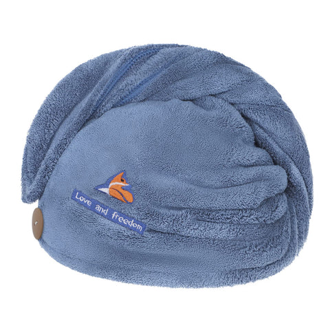 Qchomee Super Absorbent Hair Drying Towels Wrap Women Girls Microfiber Dry Hair Hat Towel Turban with Button Design Quick Drying Lady Bath Head Wrap
