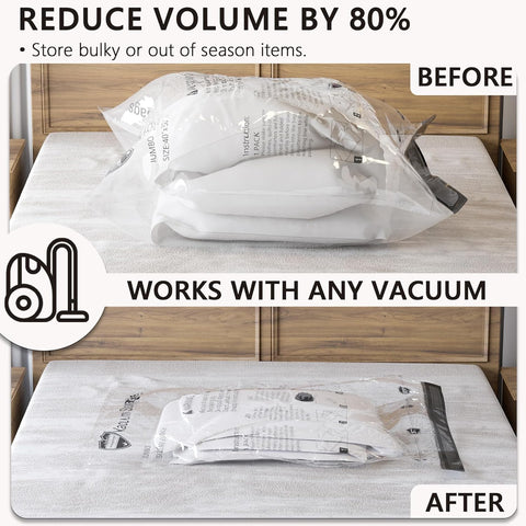 Vacuum Storage Bags with Electric Pump 20 Combo, (4 Jumbo, 4 Large, 6 Medium, 6 Small) Travel Compression Seal Space Saver Bags for Clothes, Duvets