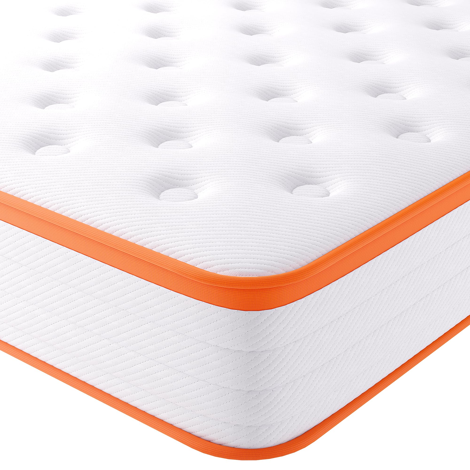TeQsli Double Mattress 4FT6, 18cm Hybrid Pocket Sprung Mattress Double - Medium Firm - Ideal for Guest Beds- OEKO-TEX Certified Fabric 135x190x18 cm
