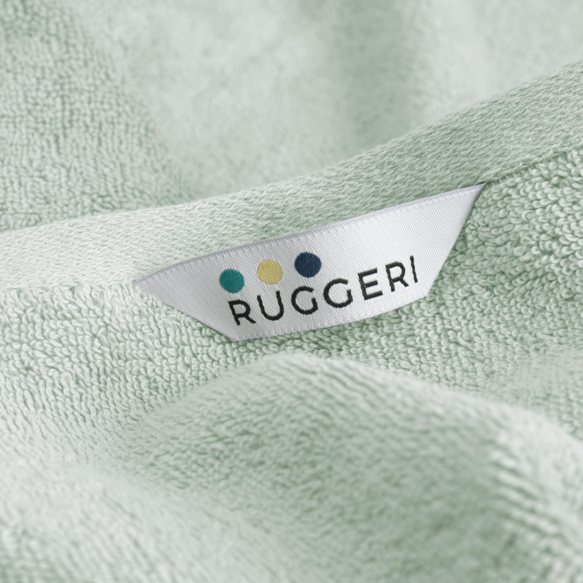 Ruggeri 4 Piece Guest Towel Set, 40x50 cm, Soft Cotton, Sage