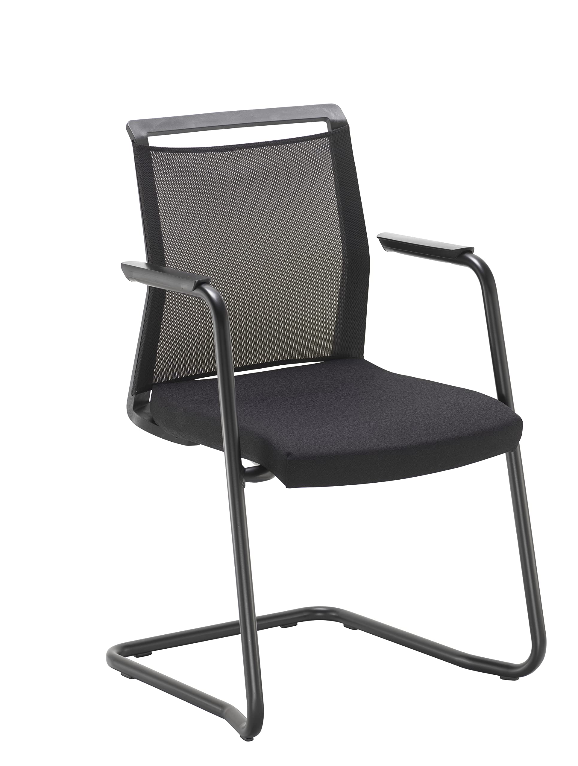Office Hippo Mesh Back Cantilever Desk Chair With Integral Arms, Suitable for Home Office, Office, Meeting Rooms, Boardroom and Classrooms, Black