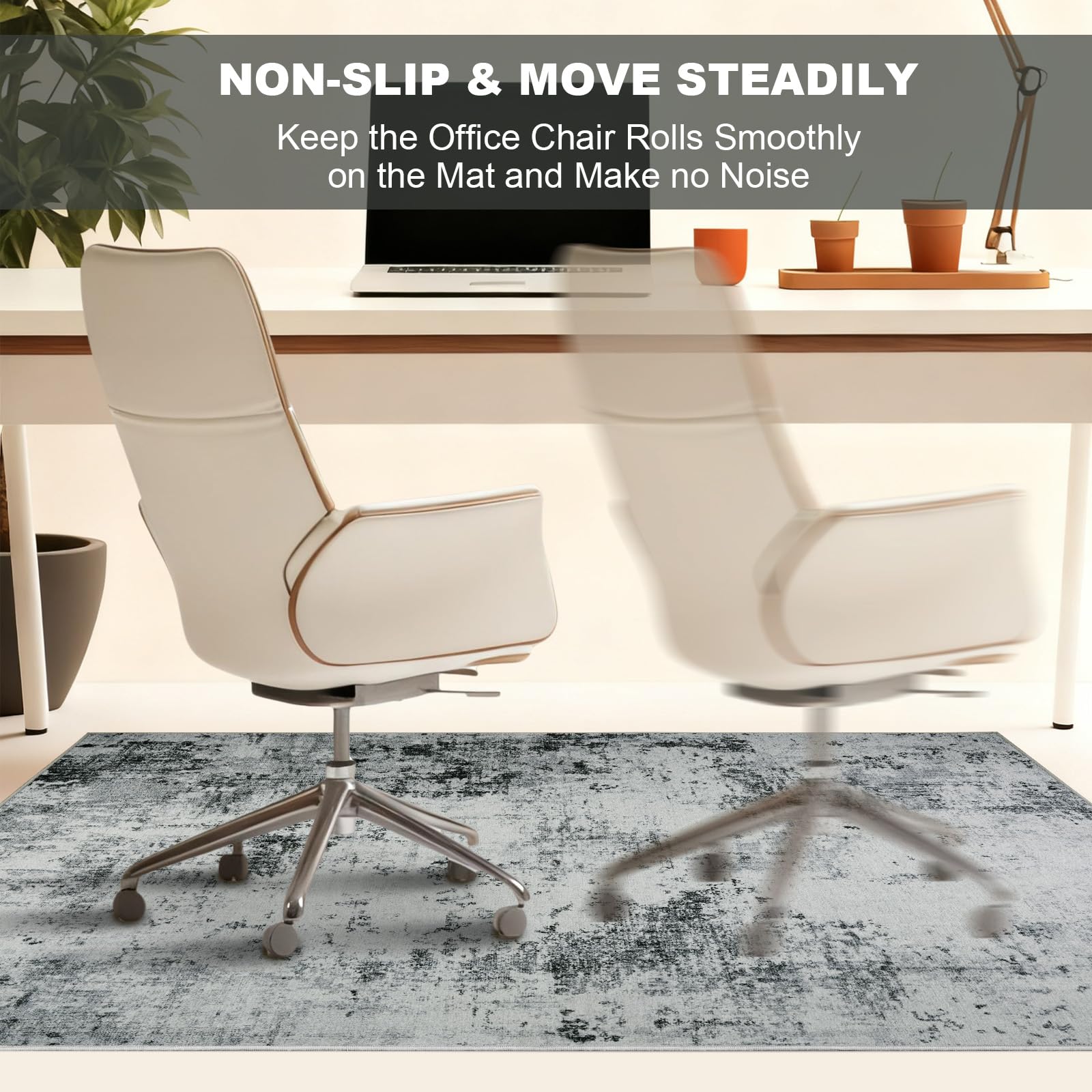 Homcomodar Office Chair Mats for Hardwood Floor 90x120cm Computer Chair Mat for Home and Office Floor Mat for Office Chair Non Slip Rubber Mats