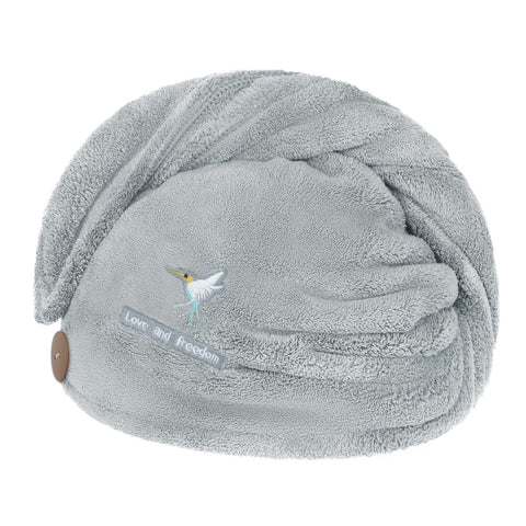 Qchomee Super Absorbent Hair Drying Towels Wrap Women Girls Microfiber Dry Hair Hat Towel Turban with Button Design Quick Drying Lady Bath Head Wrap