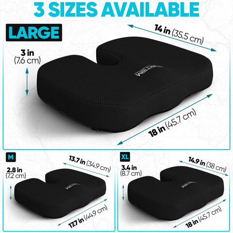 FORTEM Seat Cushion, Office Chair Cushion, Memory Foam Pillow for Sitting