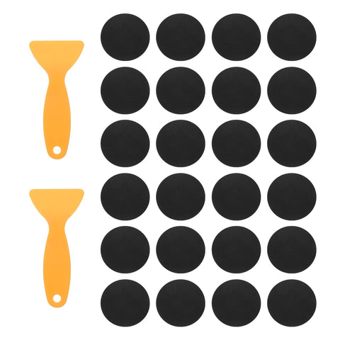 sourcing map 24pcs Non-Slip Bathtub Stickers,PEVA Anti-Slip Shower Stickers Showers Treads Round Appliques with 2 Pcs Scraper for Bath Tub Shower
