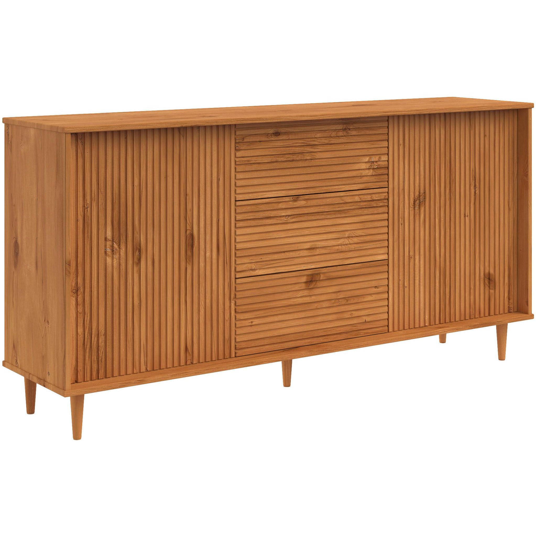 Jerzy Sideboard 160 cm with 2 doors 3 Drawers in Stain Wax, 38x160x80cm (DxWxH)