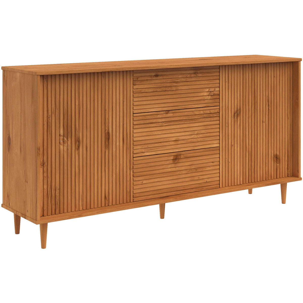 Jerzy Sideboard 160 cm with 2 doors 3 Drawers in Stain Wax, 38x160x80cm (DxWxH)