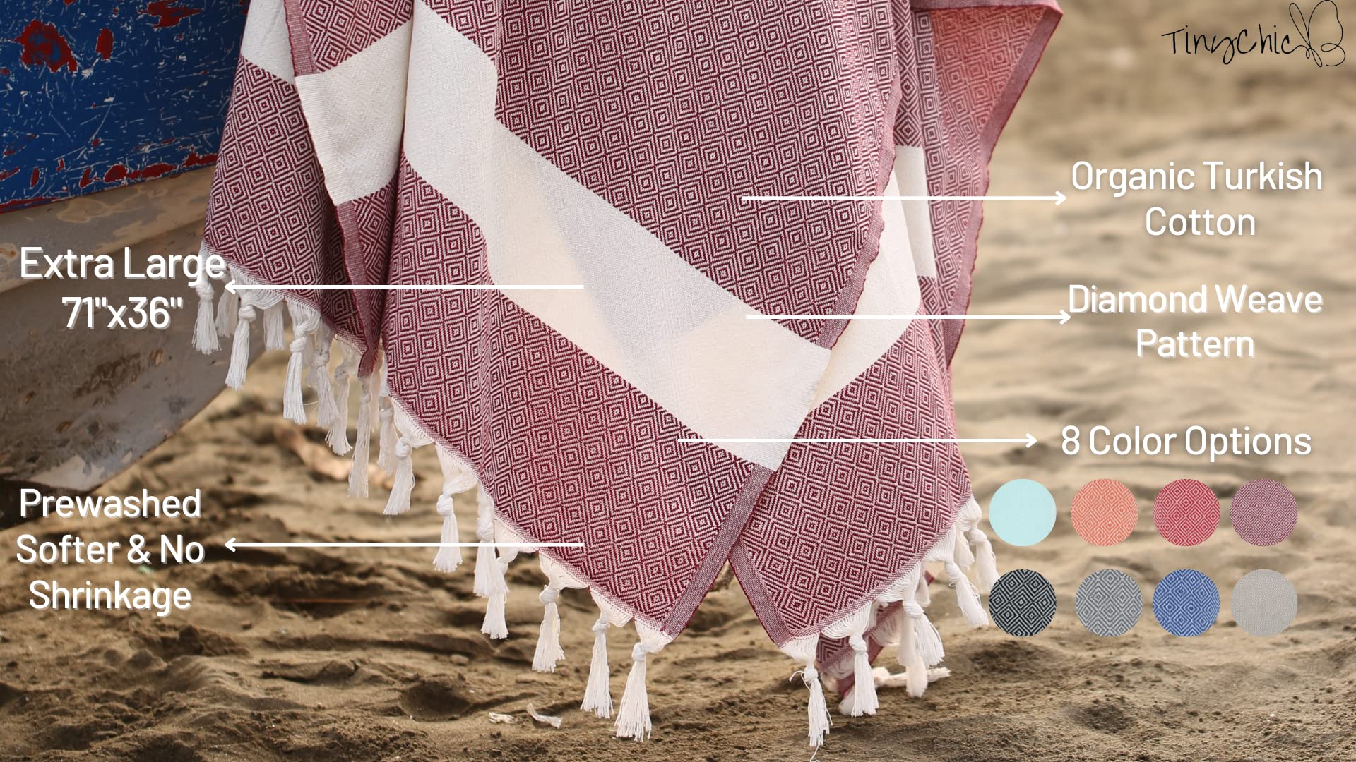 Beach Towels, Bath Towel, Travel Towel. - 100% Turkish Cotton, Large, Soft, Quick-Drying Beach Towels for Adults. Gym, Yoga, Spa, Pool