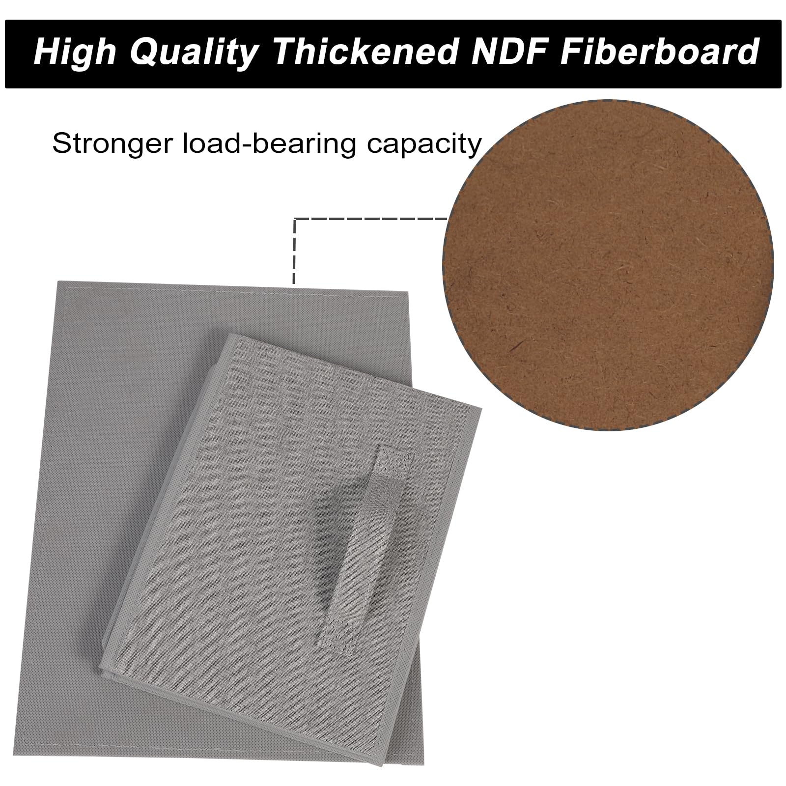 JAKAGO Foldable Wardrobe Fabric Storage Boxes 4 Pack, 39 x 29 x 20 cm