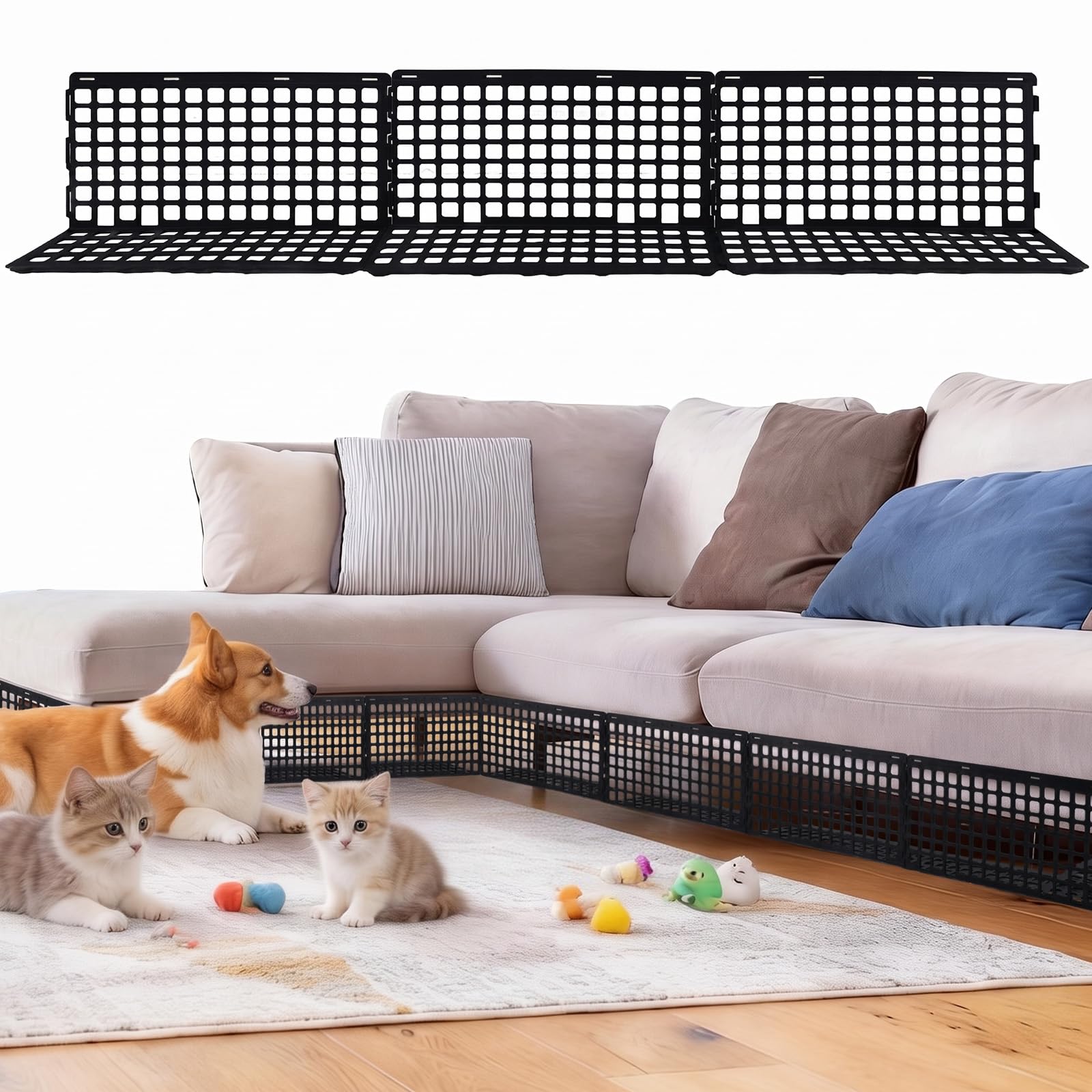 6 Pcs Under Sofa Blockers for Bed and Furniture, Under Bed Blockers