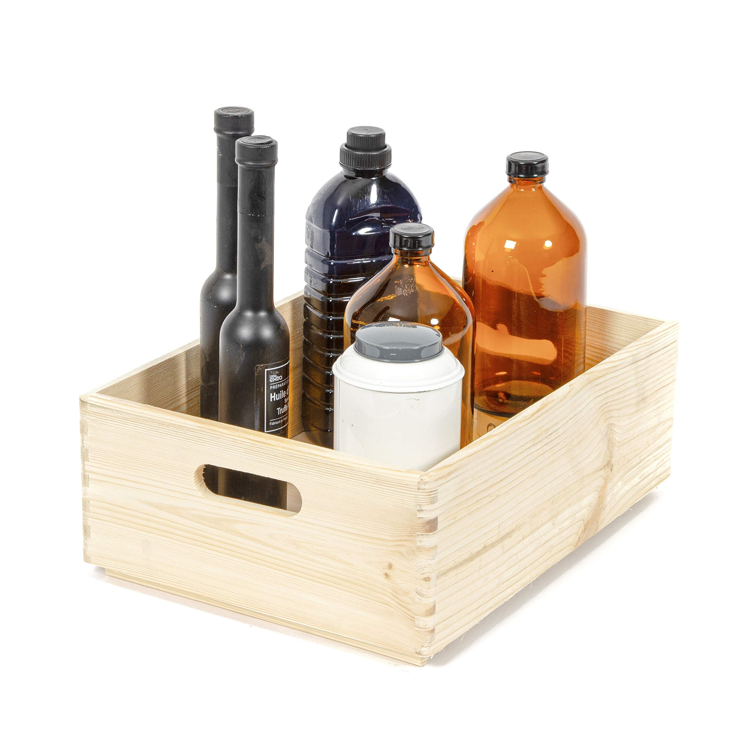Compactor Skyr Cardboard Box - Nature Collection, Large 40X30X14(H) cm, Natural Pine Wood, RAN6475