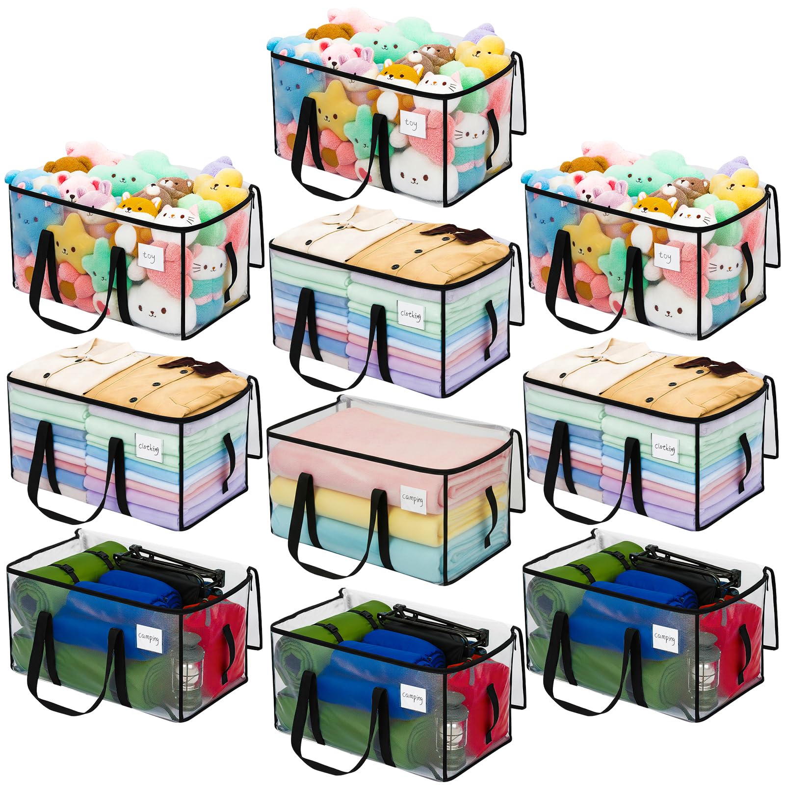 Dntorx 10 Pack 90L Moving Bags Heavy Duty Storage Bag Dorm Moving Essential