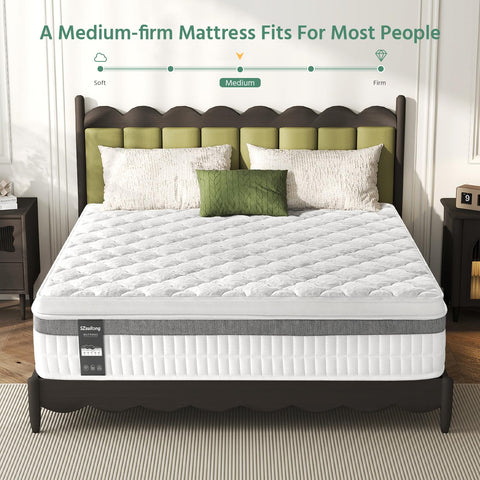 SZsuilong Single Mattress, 11 IN Hybrid Pocket Sprung Cooling Mattress