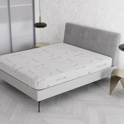 MB HOME ITALY Mattress Cover, Thermocontrol, White, Small Double 120x200 cm