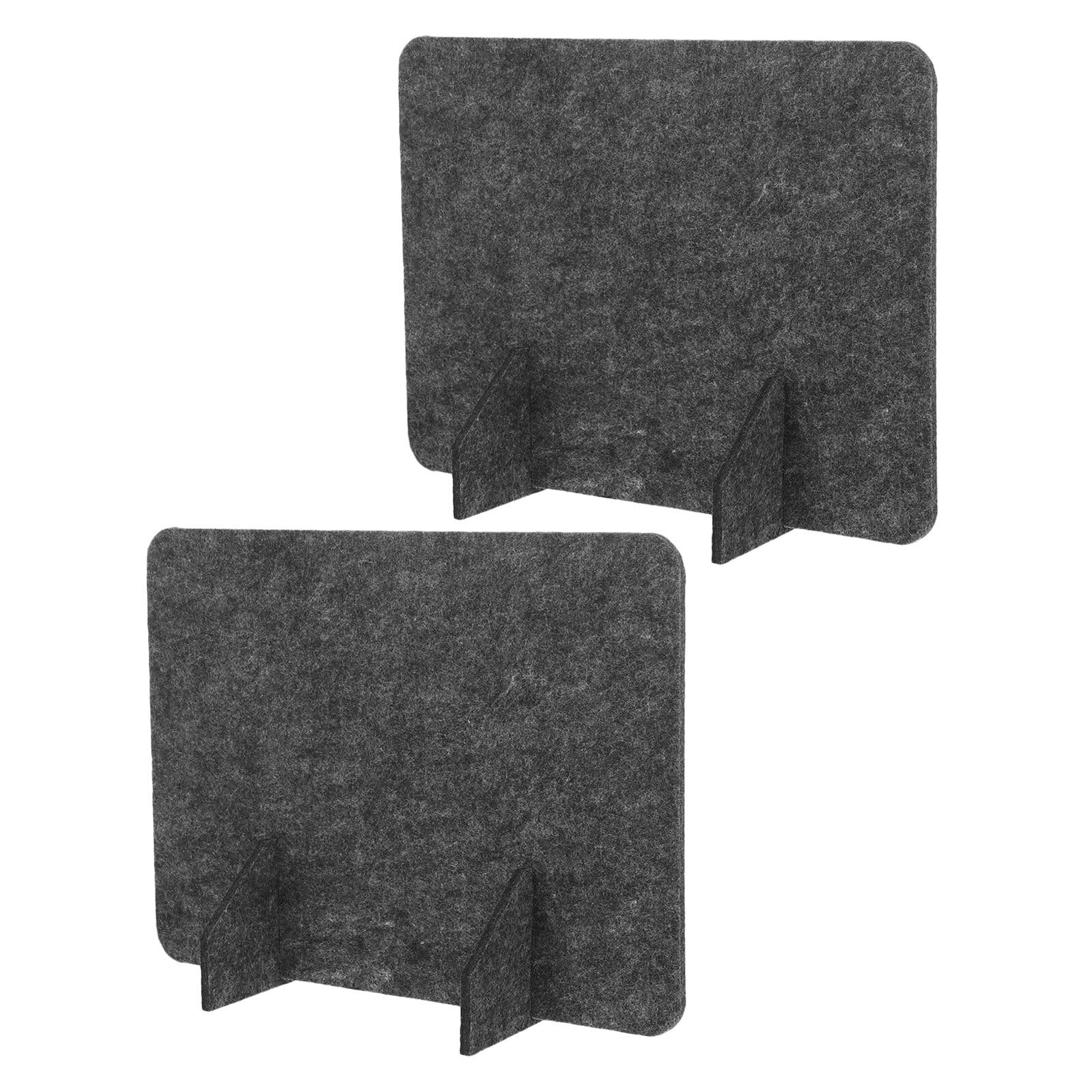PLAFOPE 2pcs Portable Soundproof Felt Desk Divider Panel Stable Desktop Privacy Screen for Office Restaurant Dining Area Partition Noise Reducing