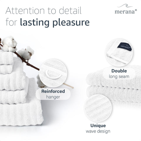Merana OSLO towel set | quick-drying, soft & lint-free | terry luxury quality | 100% cotton terrycloth | OEKO-TEX | 590 GSM