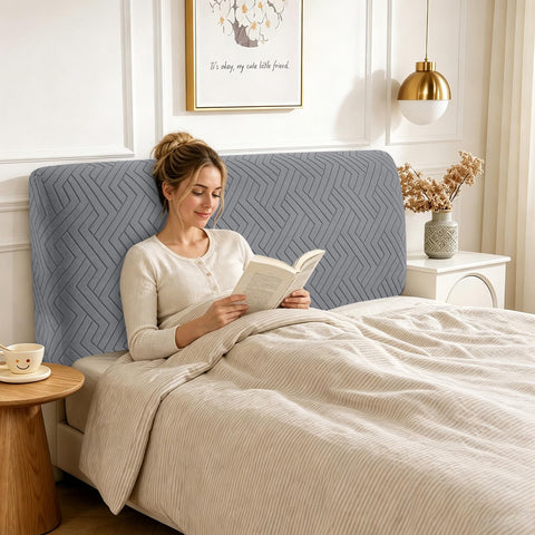CYCMACO Elastic Bed Headboard Cover, 200 cm, Soft Stretch Bed Headboard Cover, Dustproof Bed Headboard Covers, Modern Bed Headboard Cover, Universal