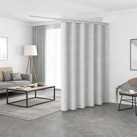 TGYIMENG Shower Curtain for Bathroom - Mould and Mildew Resistant - Grey, 180 x 180 cm (71 x 71 Inch) Water Repellant PEVA Fabric