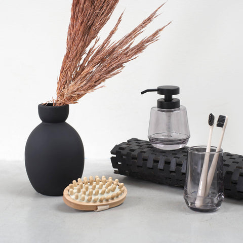 Sealskin Mood Bathroom set - Soap dispenser 380 ml - Toothbrush tumbler - Grey