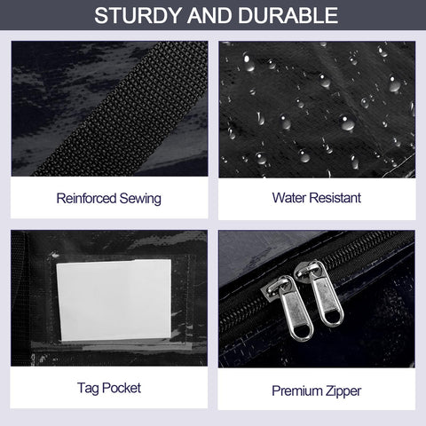 Zandrix 95L Waterproof Storage Bags Moving Boxes Bags with Lids - 2 Pack