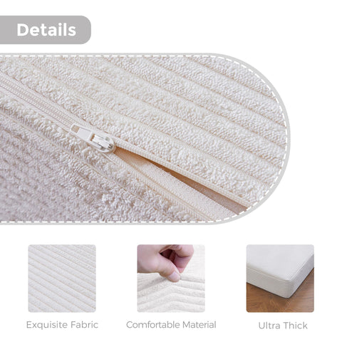MAXYOYO Folding Corduroy Mattress, 3-Way Folding Mattress, 10 cm Thick, Foldable Guest Mattress with Removable & Washable Cover