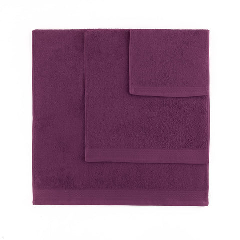 Top Towel - Premium - Large Bath Towels - Bath Towels -2 Hand Towels -50 x 100 cm - 100% Cotton - 600 g - Eggplant