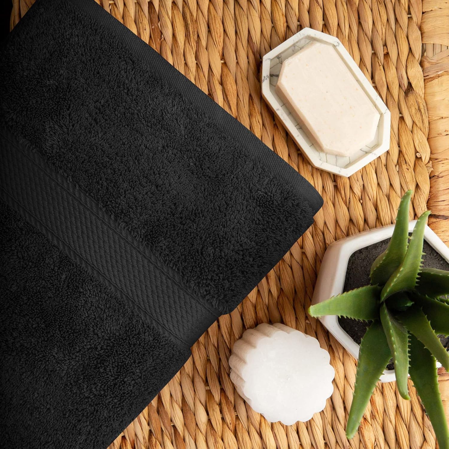Superior Egyptian Cotton Pile 10 Piece Towel Set, Includes 2 Bath, 4 Hand, 4 Face Towels/Washcloths, Ultra Soft Luxury Towels, Thick Plush Essentials
