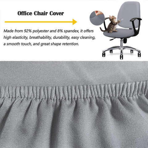 FYTXSZ Computer Office Chair Cover - Universal Fit Stretchable Washable Chair Slipcover for Rotating Chairs - Durable and Protective Armchair Cover