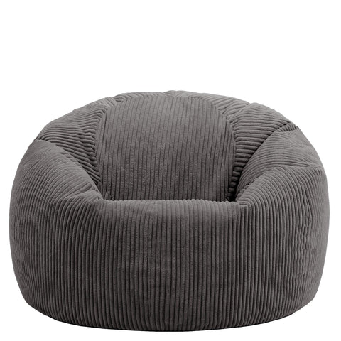 icon Kingston Cord Bean Bag with Filling Included, Set of 2, Grey