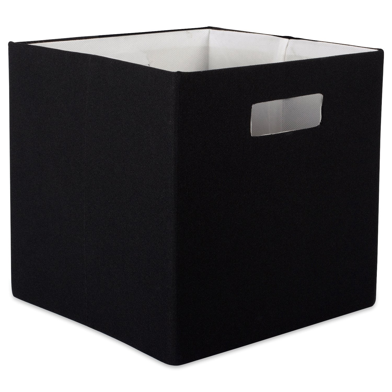 DII Collapsible Polyester Storage Cube, Solid, Lightweight and Durable, Small Square, 11x11x11", Black