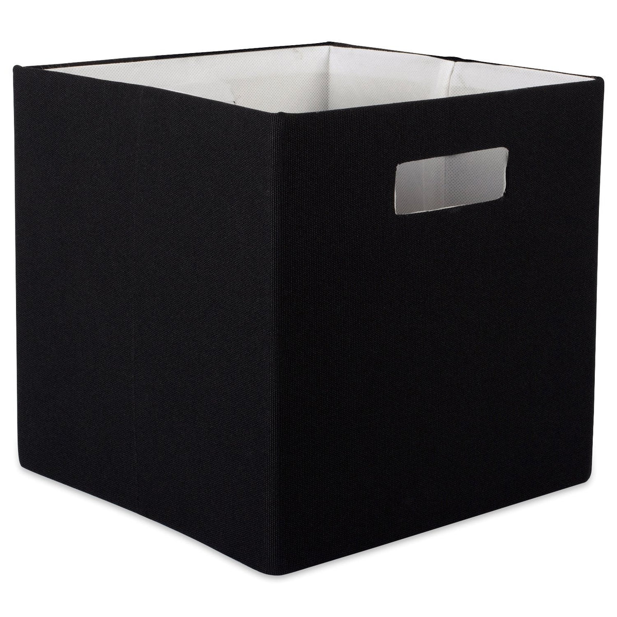 DII Collapsible Polyester Storage Cube, Solid, Lightweight and Durable, Small Square, 11x11x11", Black